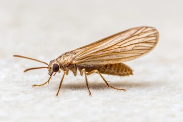 A brown bug with a long antennae and legs