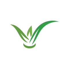 Grass Logo Template Icon