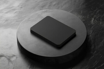 Black Business Cards Mockup