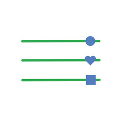 Icon slider user unique design with blank background