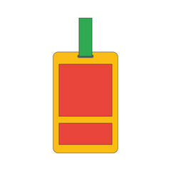 Design template card holder or lanyard unique design with blank background