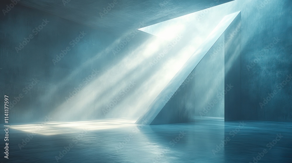 Aufkleber abstract light refraction design with iridescent colors and geometric shapes in low-key lighting
