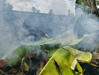 Open burning garbage 