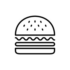 Burger icon vector. burger sign and symbol. hamburger