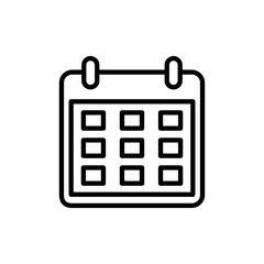 Calendar icon vector. Calender sign and symbol. Schedule icon symbol