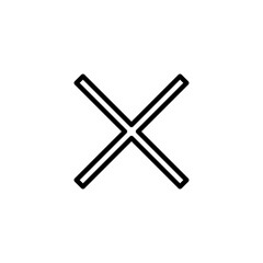 Close icon vector. Delete sign and symbol. cross sign