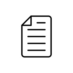 Document icon vector. Paper sign and symbol. File Icon