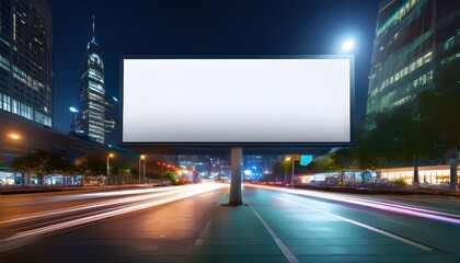 Create a billboard mockup with a sleek, modern advertisement design, showcased in an urban