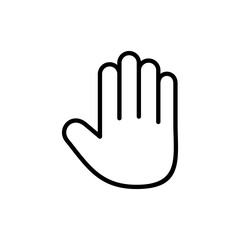 Hand icon vector. hand sign and symbol. palm