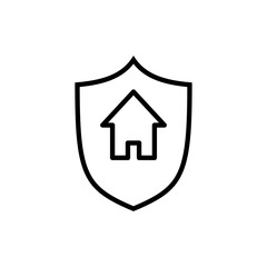 house insurance icon vector. house protection sign and symbol