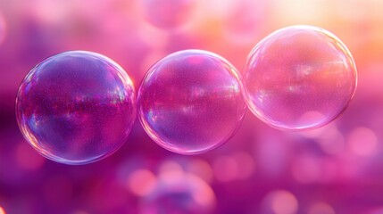 Abstract 3D art featuring holographic floating blobs, soap bubbles, and metaballs, with an ethereal, fluid design, perfect for futuristic and innovative visual concepts.