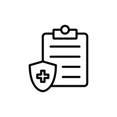 Medical insurance icon vector. health insurance sign and symbol