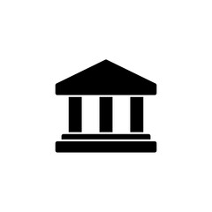 Bank icon logo design. Bank sign and symbol, museum, university