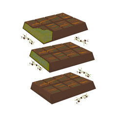 Vector Illustration Logo Clipart Delicious Snack Dubai Chocolate bar 