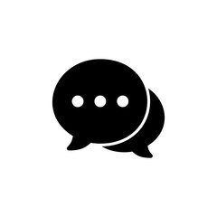 Chat icon logo design. speech bubble sign and symbol. comment icon. message