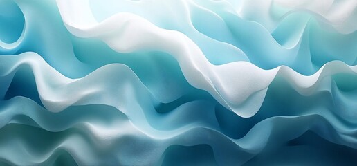Obraz premium Abstract blue and white fabric waves.