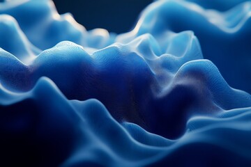 Abstract blue waves background.
