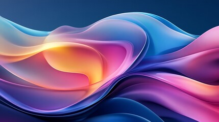 Abstract colorful wave flow background.
