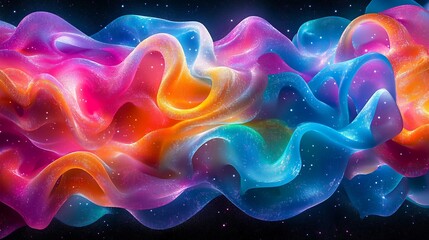 Obraz premium Abstract colorful swirling nebula-like texture.