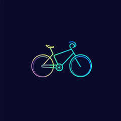 simple bicycle line logo editable vector template...