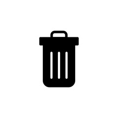 Trash icon logo design. trash can icon. delete sign and symbol.