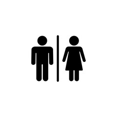 Toilet icon logo design. Girls and boys restrooms sign and symbol. bathroom sign. wc, lavatory