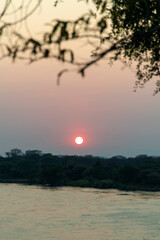 sunset over Zambezi River
