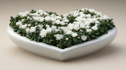 Empty podium with soft gypsophila flowers arranged artistically in front of a beige background, ideal for showcasing a product, award, or special announcement in a sophisticated setting.