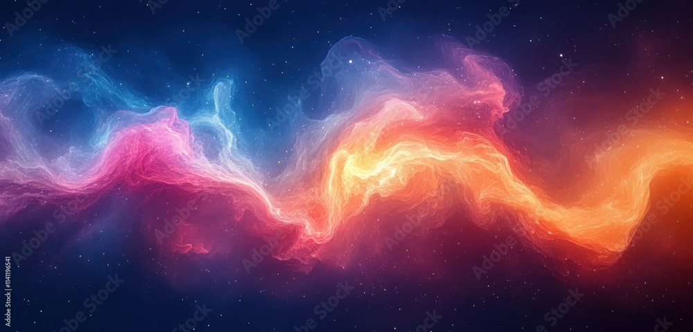 Poster Abstract Gradient Texture Poster Background Blue Orange Pink Retro Design Smooth Color Blend Banner