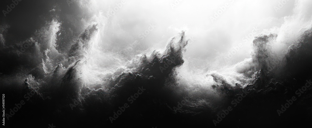 Poster high contrast abstract black white gradient textured background soft lighting poster design