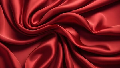 Obraz premium Luxurious Red Silk Drapes A Background of Elegance and Sophistication