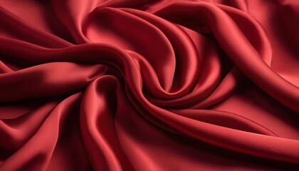 Obraz premium Luxurious Red Silk Drapes Elegant Background for Design