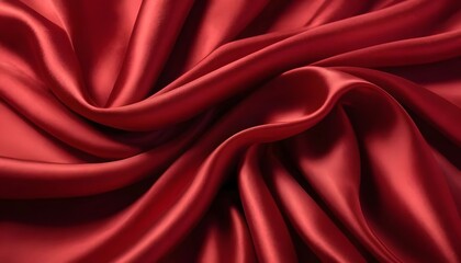 Obraz premium Luxurious Red Silk Drapes Background Texture Photography Elegance