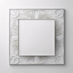Modern White Gypsum Leaves 3D Frame for Artistic Home Wall Decoration and Elegant Interior Design Inspiration