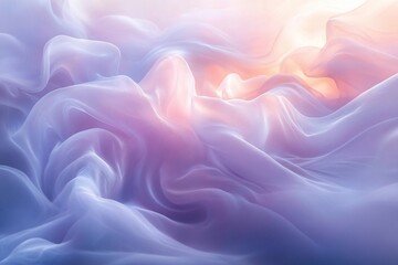 Obraz premium Soft, flowing abstract fabric in gentle pastel hues.