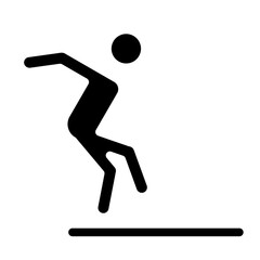 long jump Solid icon