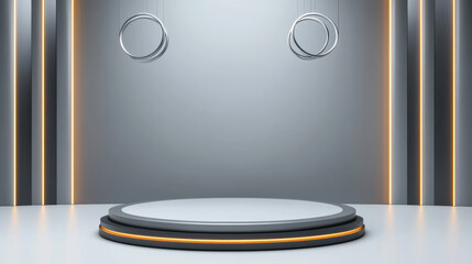 3D rendering technology background e-commerce product exhibition booth