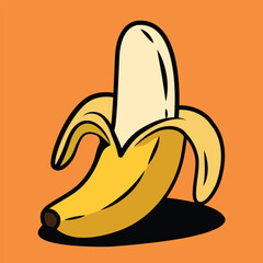 Banana Cartoon Colorful Illustration