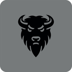 Bison bull head portrait vector logo Bull head portrait vector logo bison,  Bull, Cow, Angus, Cattle Head Vector illustration Icon Logo Template premium logotype