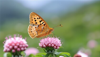 Obraz premium Butterfly on meadow flower.