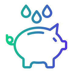water Line Gradient Icon