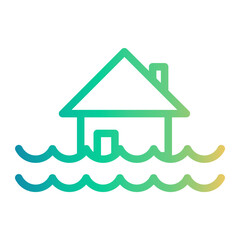 disaster Line Gradient Icon