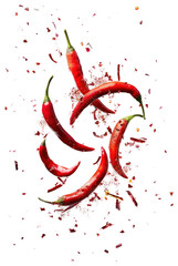 PNG Vibrant spicy red chili peppers