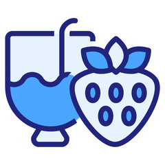 Juice blue filled outline style icon
