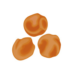 Vector Illustration Logo Clipart Umeboshi Japanese Pickled Plums Isolated