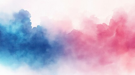 Dreamy Abstract Watercolor Texture with Pink and Blue Hues