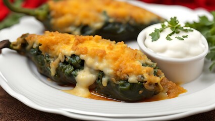 chiles rellenos stuffed with cheese