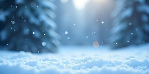 Naklejka premium Snowfall in a Winter Forest