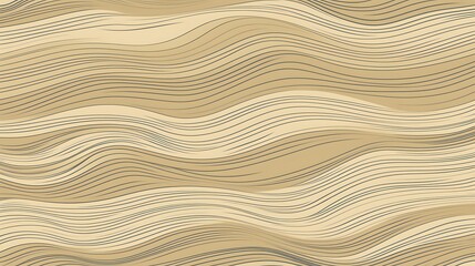 Obraz premium Abstract Beige Wave Lines Pattern Design