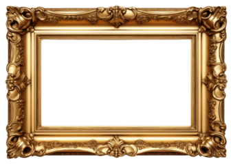 PNG Gold Frame baroque frame gold.